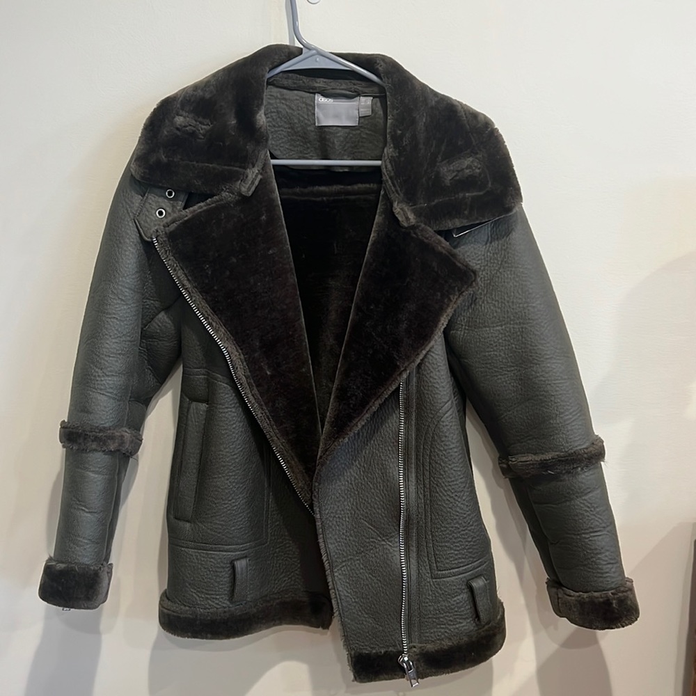 ASOS Olive-Green Aviator Jacket